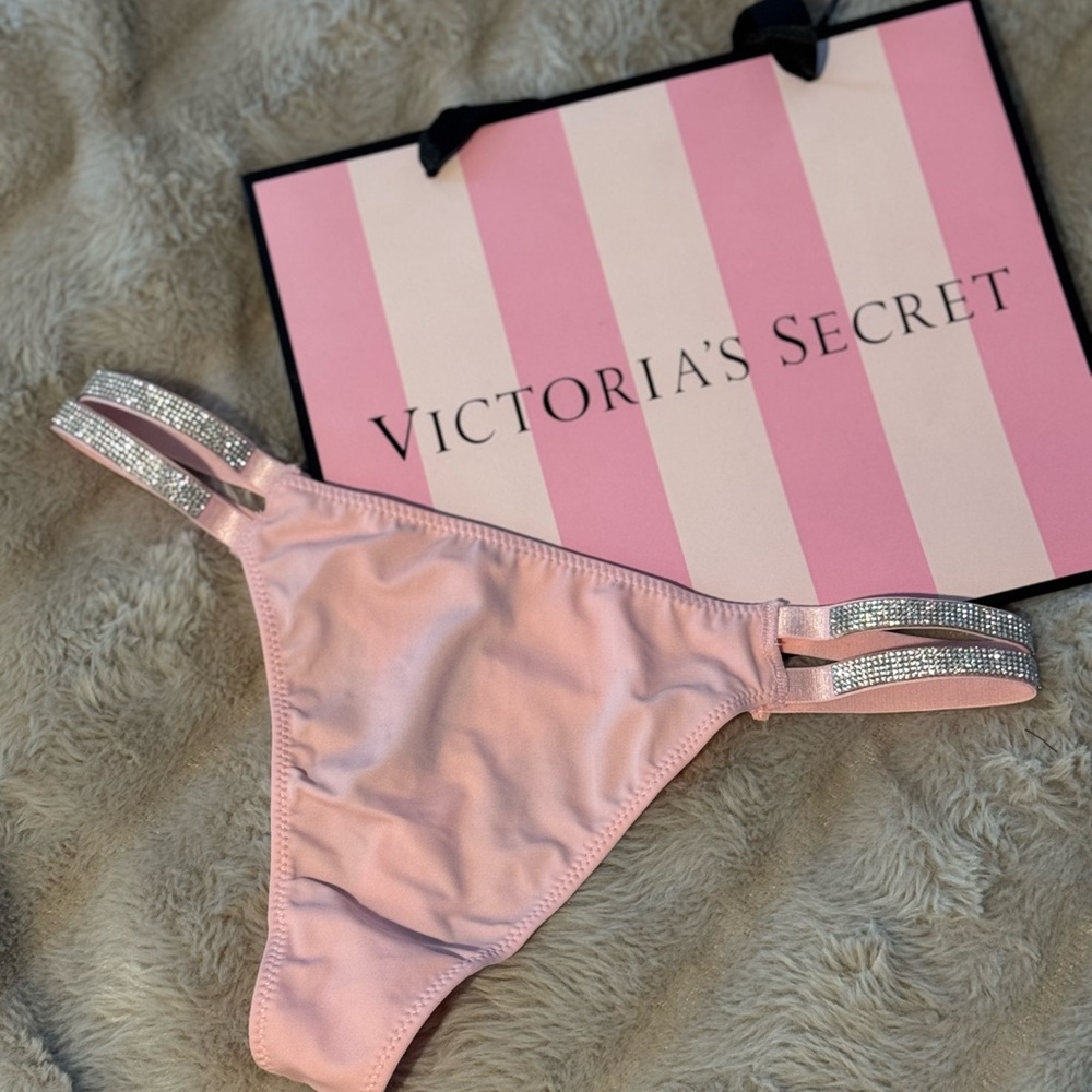 Victoria's Secret Pink Intimate with double Rhinestone Straps
